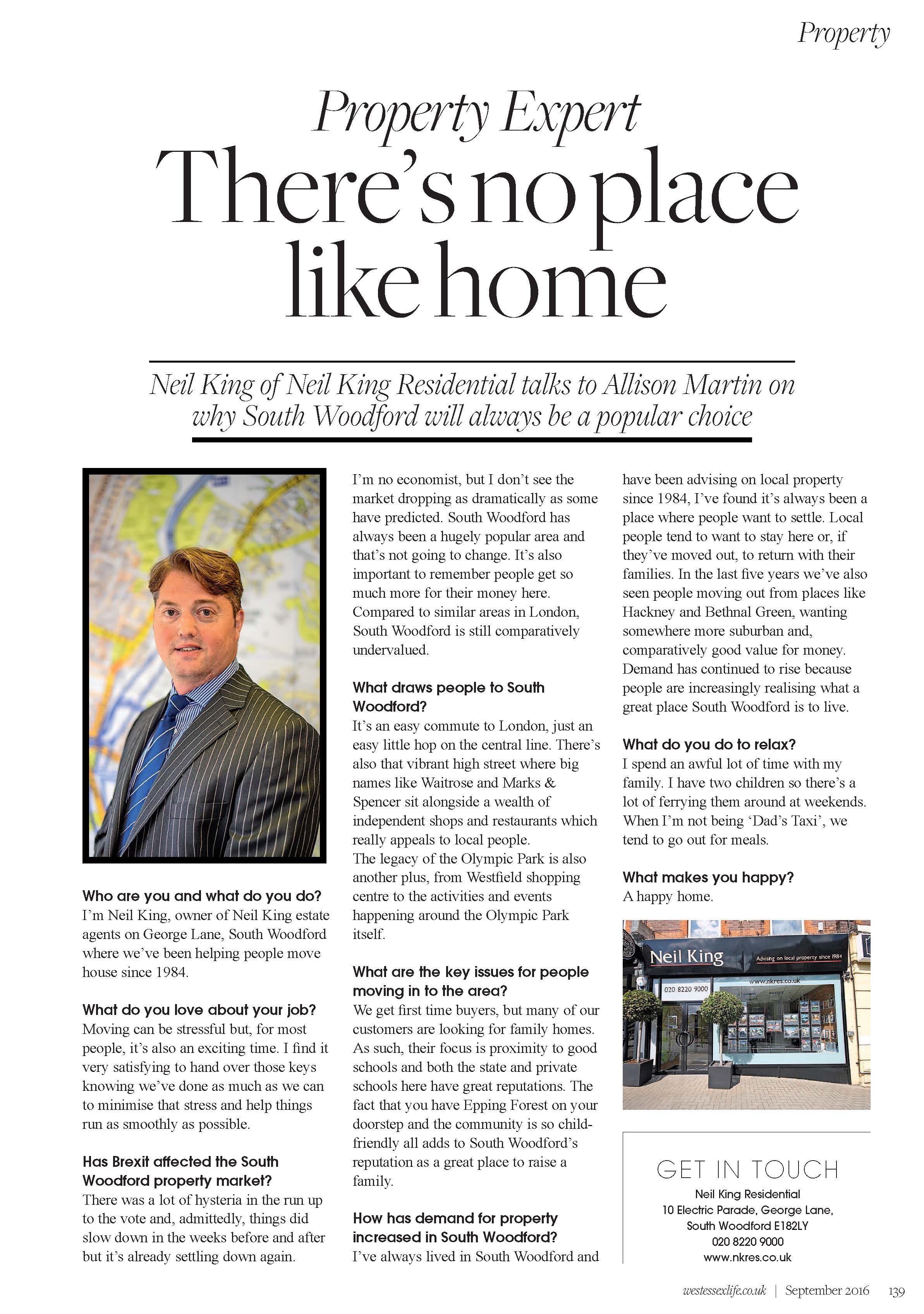 Neil King featured in West Essex Life magazine...